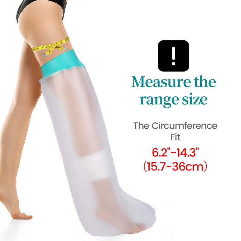 mosago Kids Waterproof Cast Covers for Shower Leg, Boots For Foot After Surgery/Injury Amputated/Prosthetics, Knee Cover Protector Bag Showering/Swimming, Toes/Ankle/Feet Wounds, Wound Dressing/Shoe Dry - Image 3